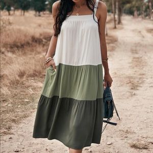 NWT color block comfy dress